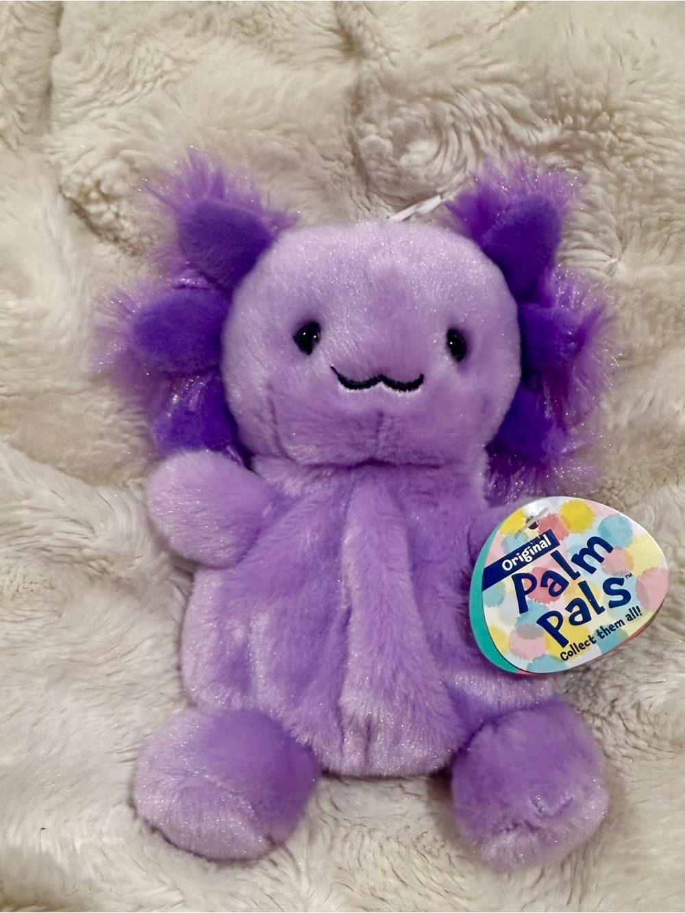 Original Palm Pals Plush Axolotl - Purple